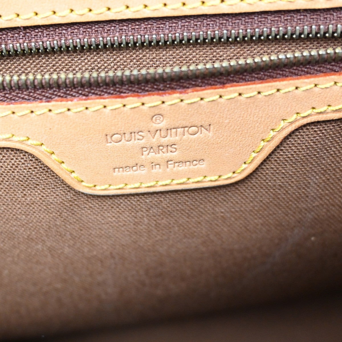 LOUIS VUITTON Cabas Piano Shoulder Bag Monogram Leather Brown M51148 16CA256