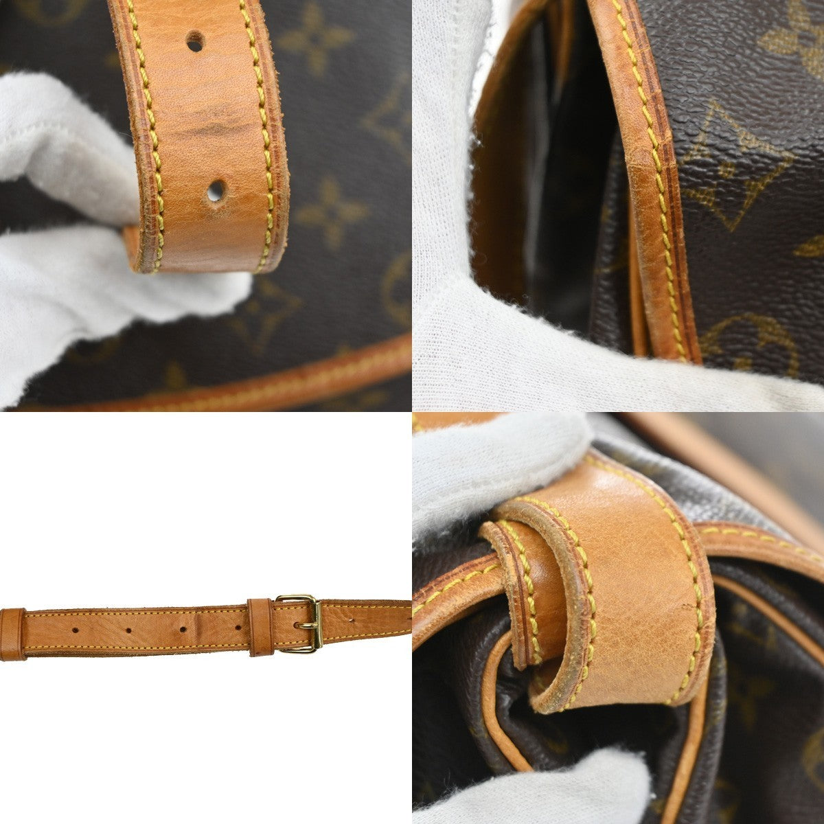 LOUIS VUITTON Saumur 35 Shoulder Bag Monogram Leather BN France M42254 79KC224