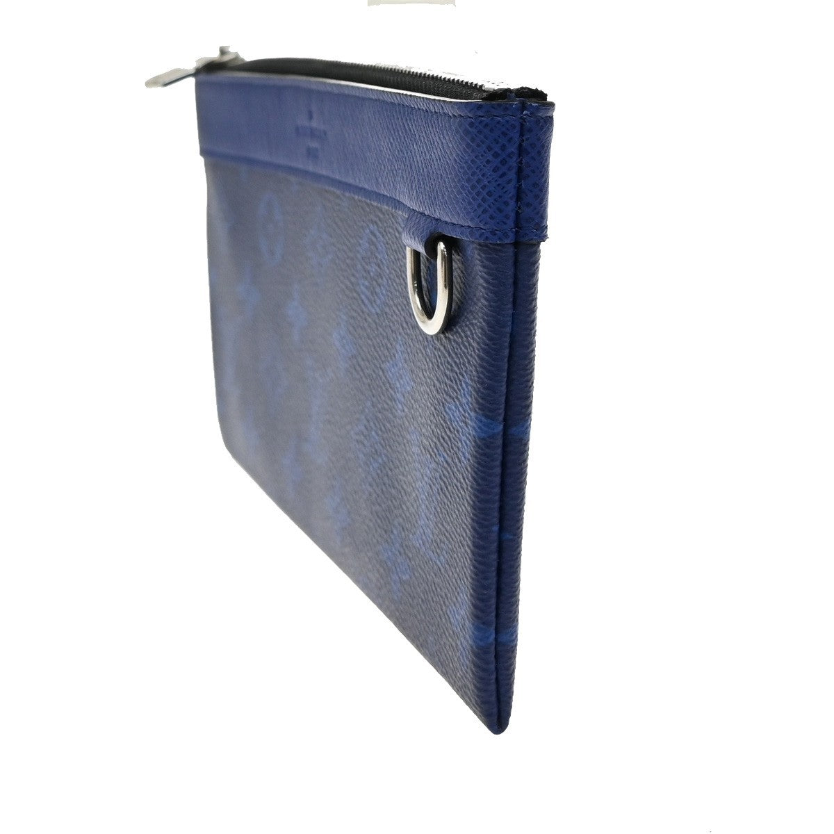 LOUIS VUITTON Pochette Discovery PM Pouch Wallet Taigarama Blue M30278 70KB363