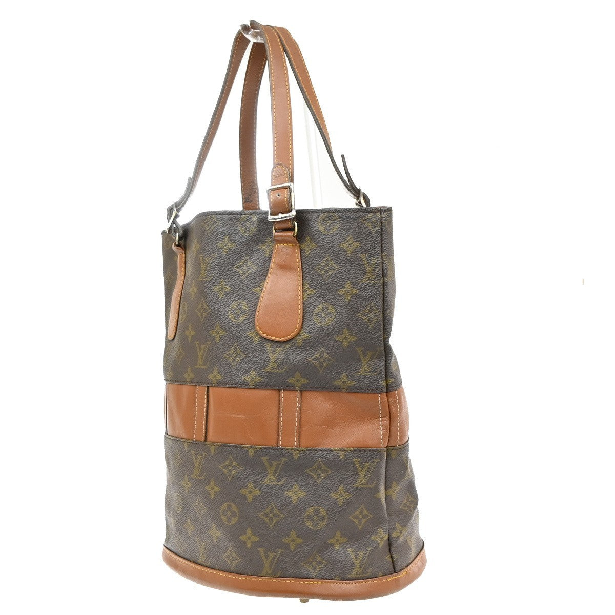 LOUIS VUITTON Bucket GM Hand Bag Monogram Leather Brown USA T42236 66SA071