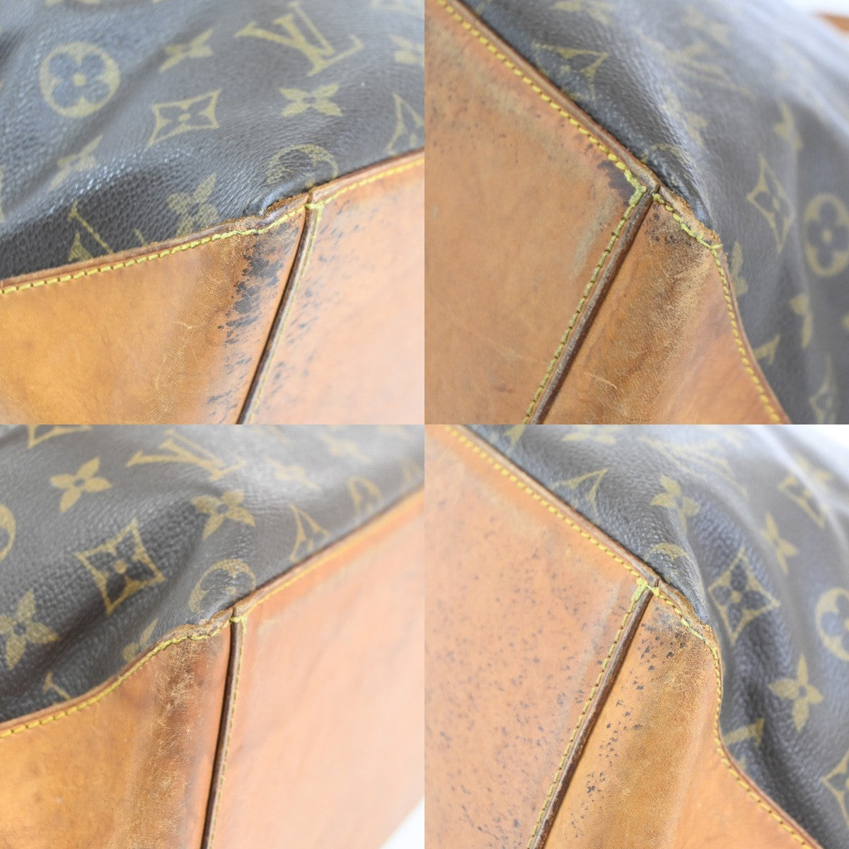 LOUIS VUITTON Cabas Mezzo Shoulder Bag Monogram Leather Brown M51151 88SA003