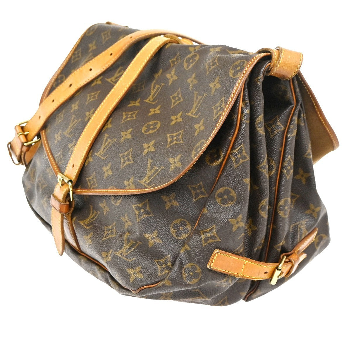 LOUIS VUITTON Saumur 35 Shoulder Bag Monogram Leather BN France M42254 88CA793