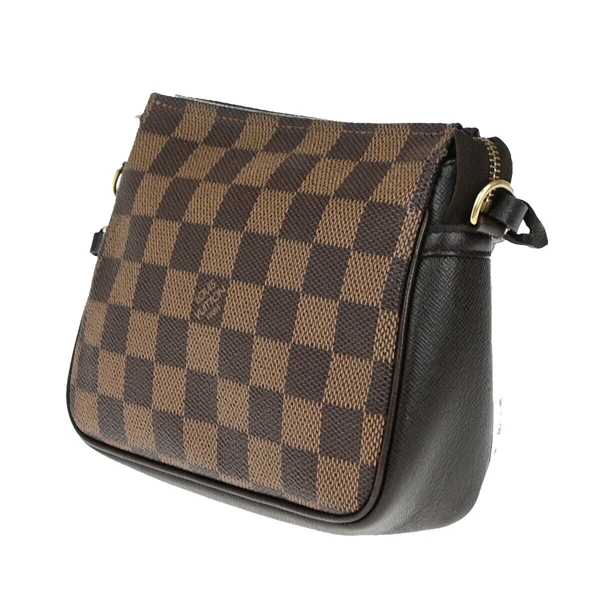 LOUIS VUITTON  Trousse Makeup Hand Bag Damier Ebene Leather Brown N51982 81EC862