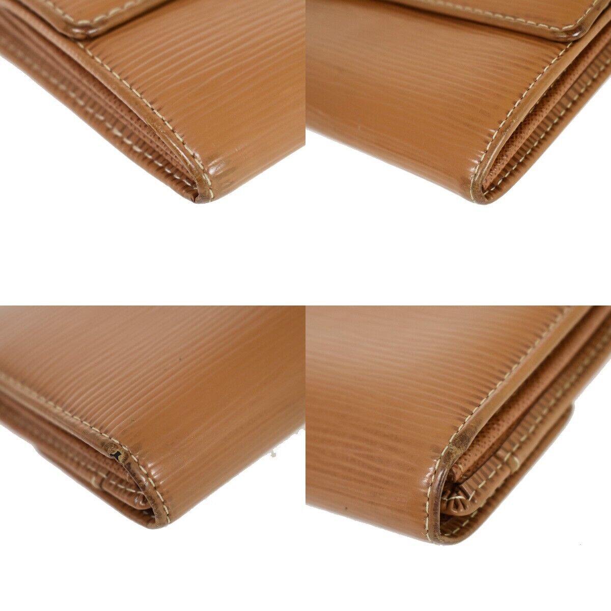 LOUIS VUITTON Porte Monnaie Credit Bifold Wallet Epi Brown France M6359I 05JH674