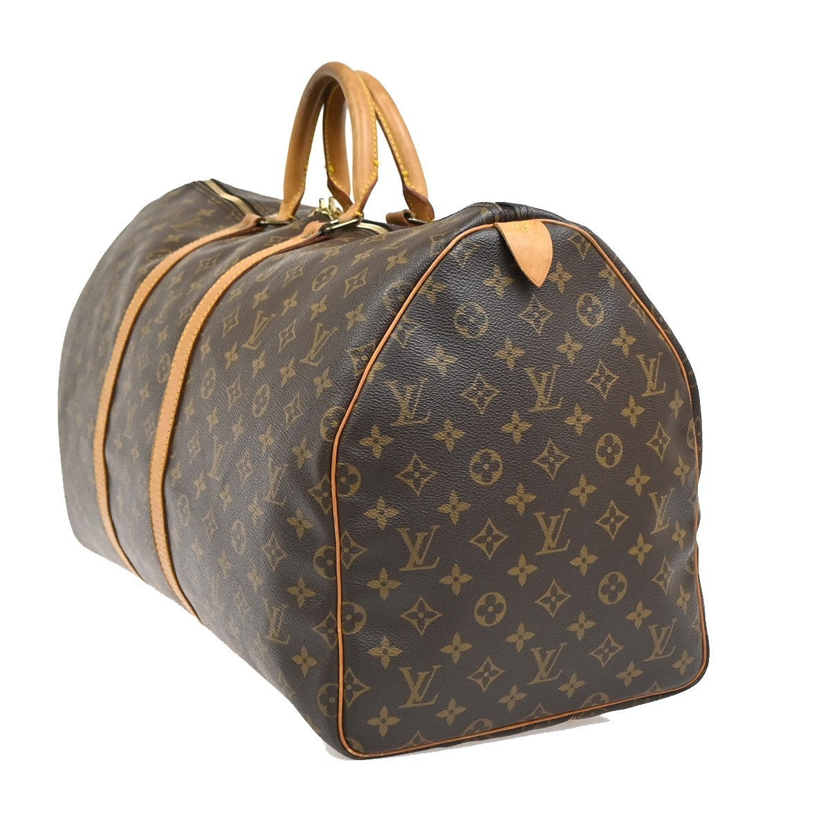 LOUIS VUITTON Keepall 55 Travel Hand Bag Monogram Leather Brown M41424 77YJ053