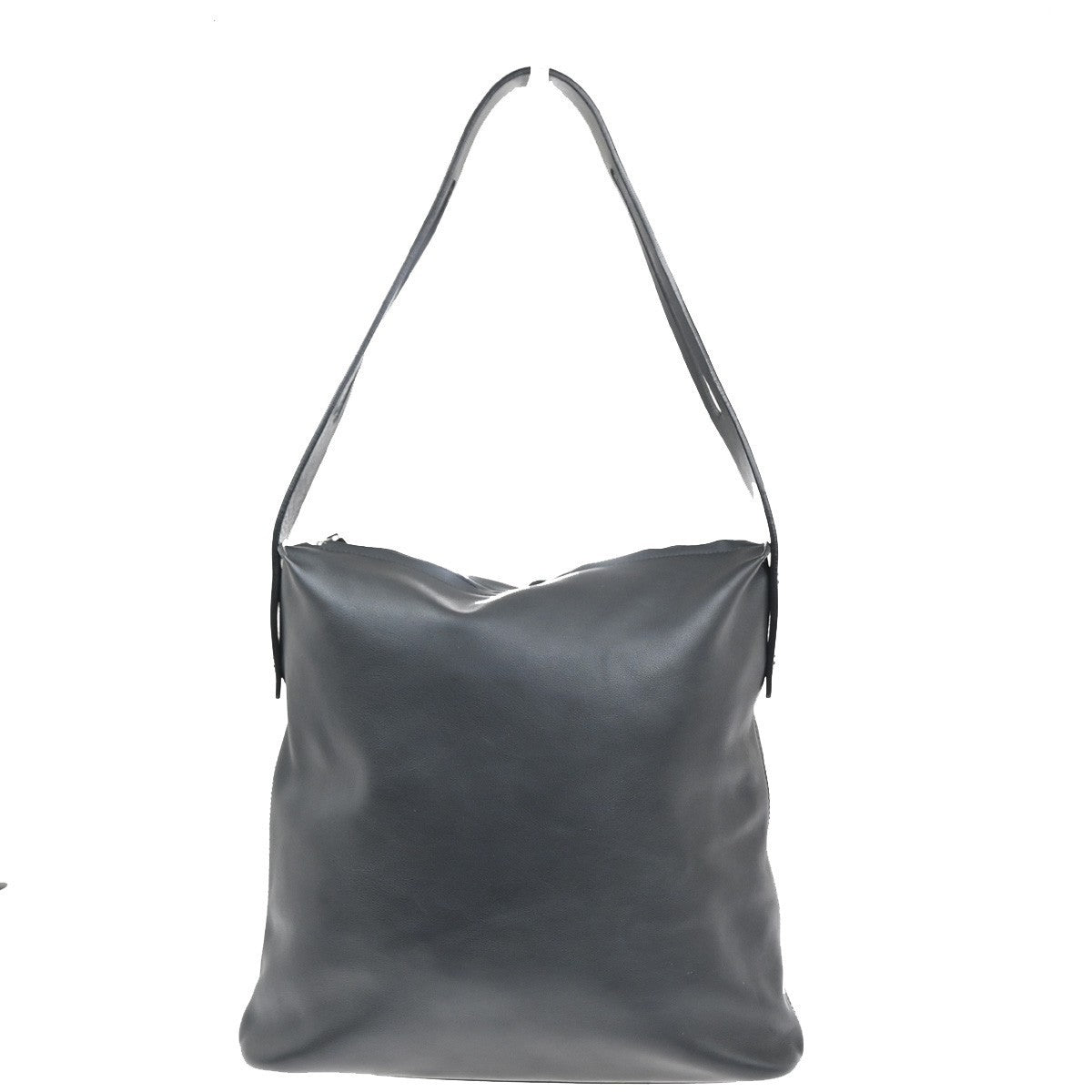 LOEWE Logo One Shoulder Hand Bag Nappa Leather Black SHW Spain 65MA400