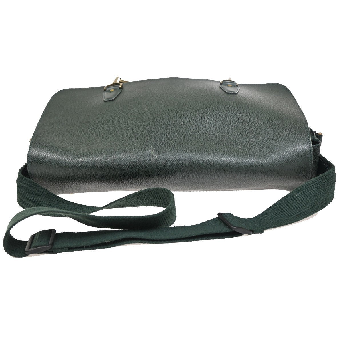 LOUIS VUITTON Delsou Shoulder Bag Taiga Leather Epicea Green GHW M30164 37ZA127