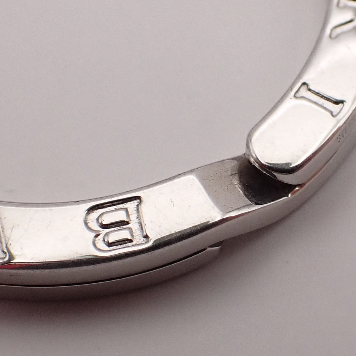 BVLGARI Logo Key Ring Silver Ag 925 Accessory Italy 02EG278