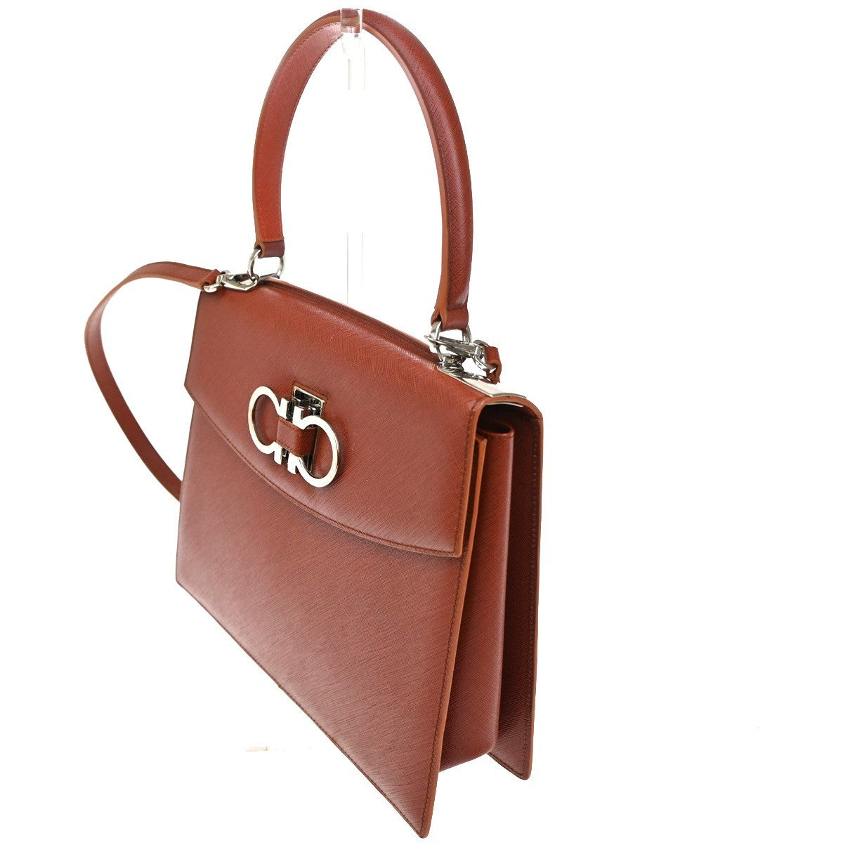 SALVATORE FERRAGAMO Gancini 2Way Shoulder Hand Bag Leather BN SHW Italy 34RL644