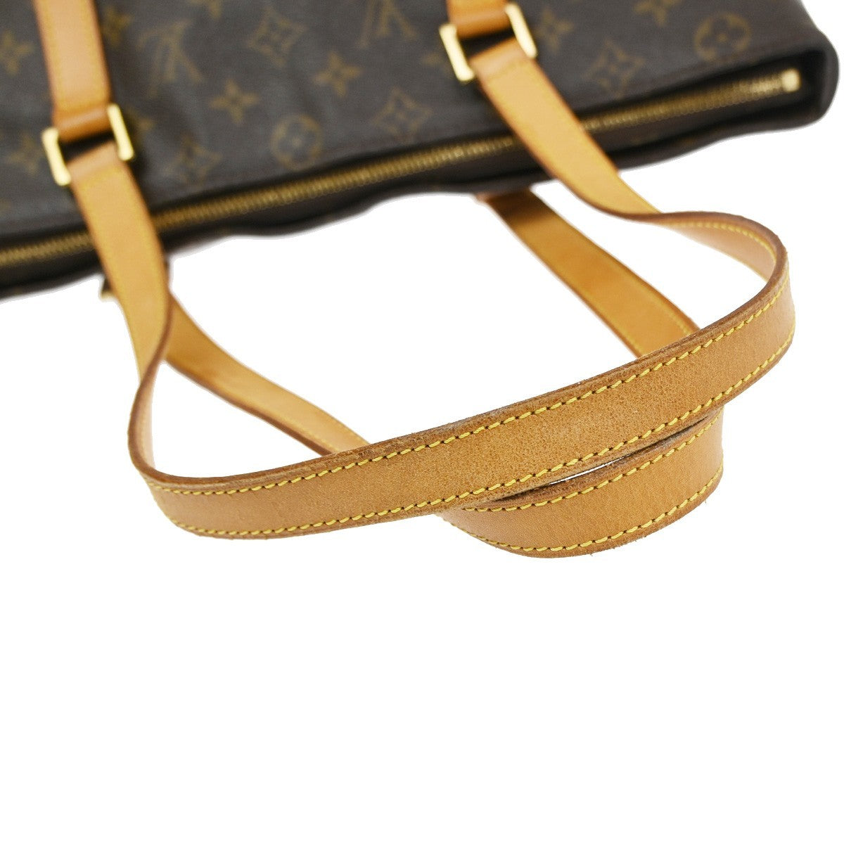 LOUIS VUITTON Cabas Mezzo Shoulder Bag Monogram Leather Brown M51151 97YJ193