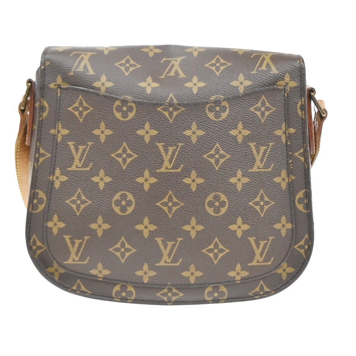 LOUIS VUITTON Saint Cloud GM Shoulder Bag Monogram Leather Brown M51242 34SA130