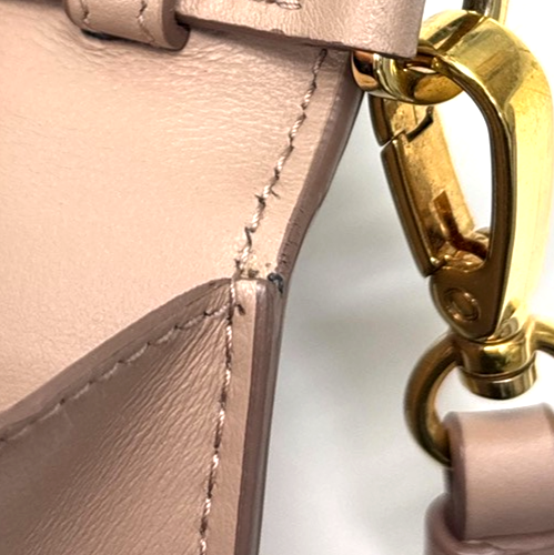 PRADA Logo Shoulder Hand Bag Saffiano Leather Pink Beige GHW Italy 18RL881
