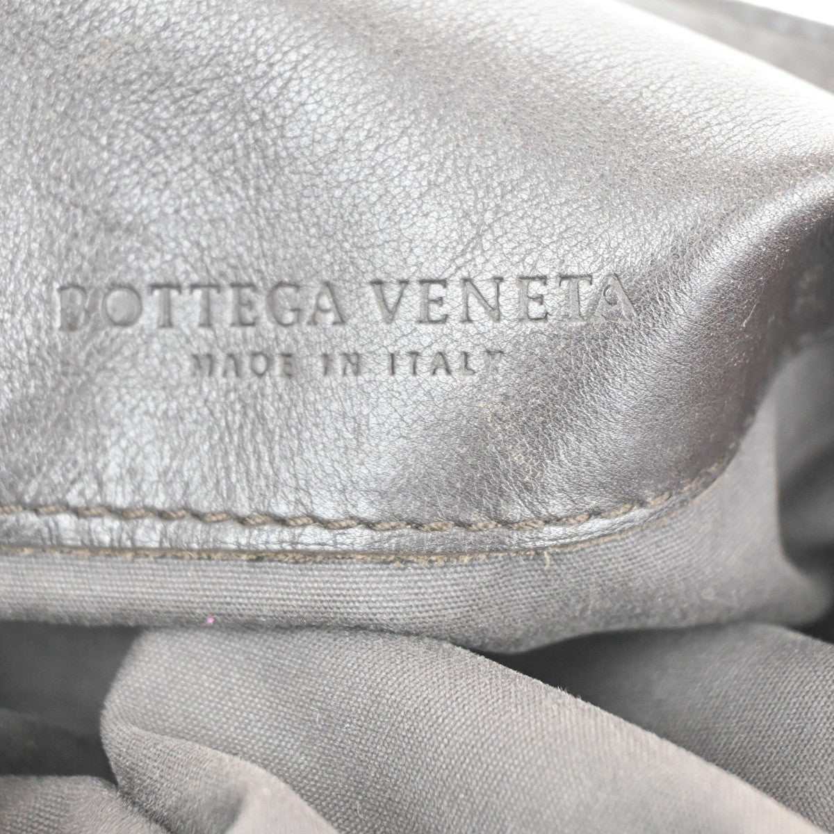 BOTTEGA VENETA Logo Intrecciato Shoulder Bag Leather Brown Italy 27RL747