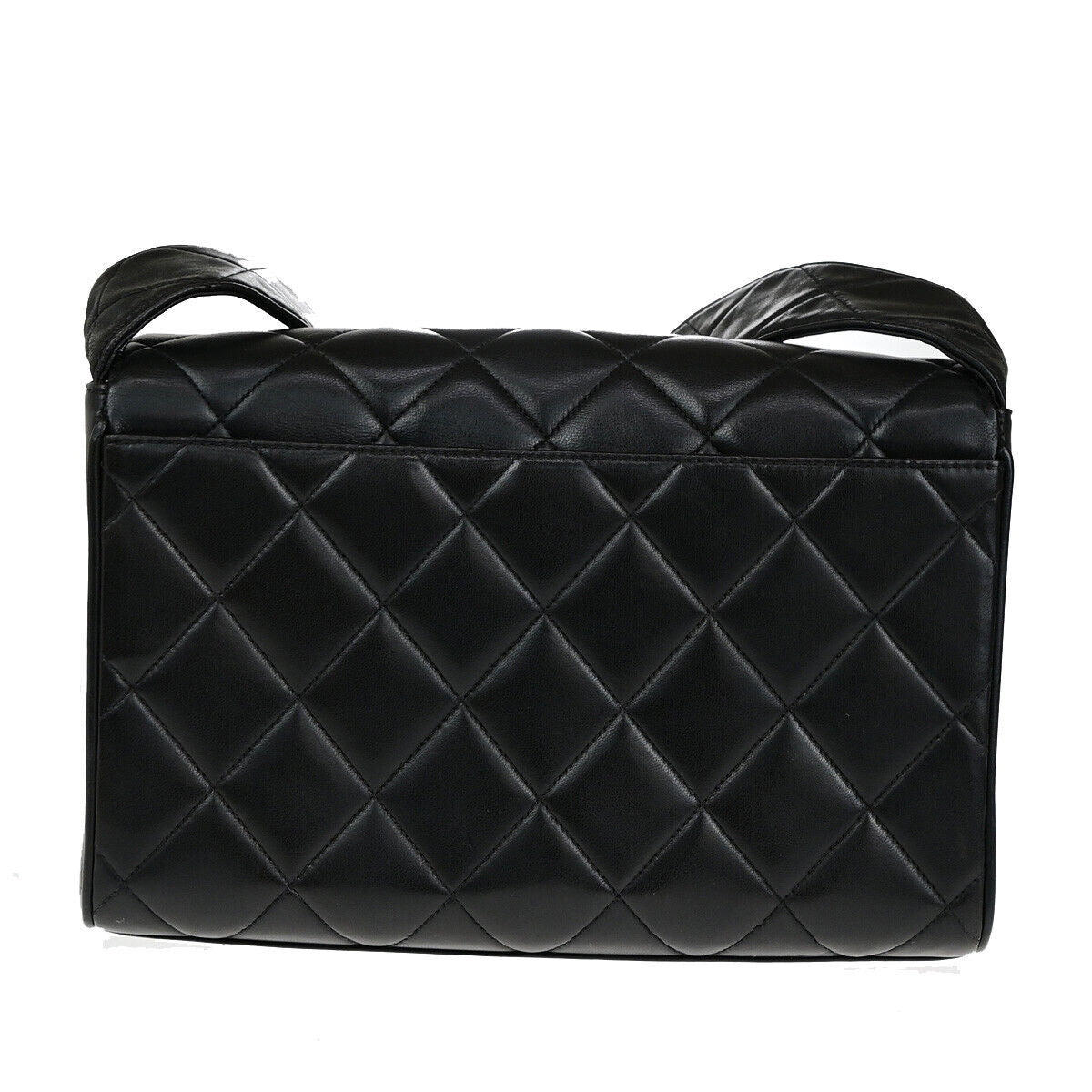 CHANEL CC Logo Matelasse Shoulder Bag Lambskin Leather BK GHW Vintage 321RK697