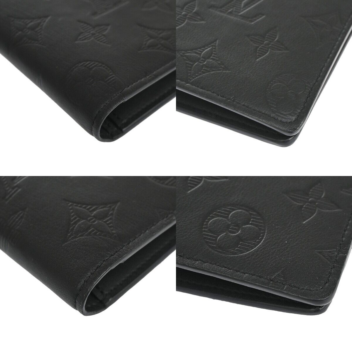 LOUIS VUITTON Brazza Long Bifold Wallet Monogram Shadow Black M62900 76RH587