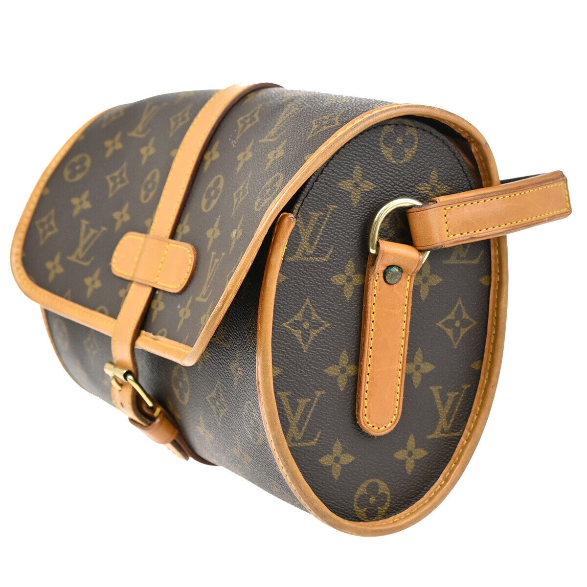 LOUIS VUITTON Logo Marne Shoulder Bag Monogram Leather Brown M51369 97RJ767