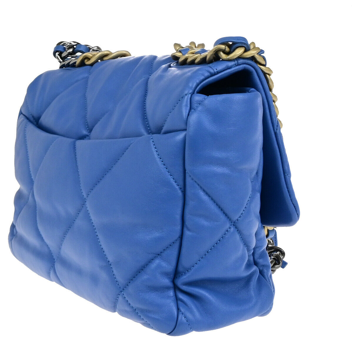 CHANEL 19 CC Logo Matelasse Chain 2Way Shoulder Hand Bag Leather BE GHW 741RK739