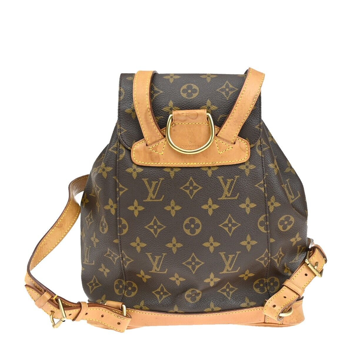 LOUIS VUITTON Montsouris MM Backpack Bag Monogram Leather Brown M51136 13SH732