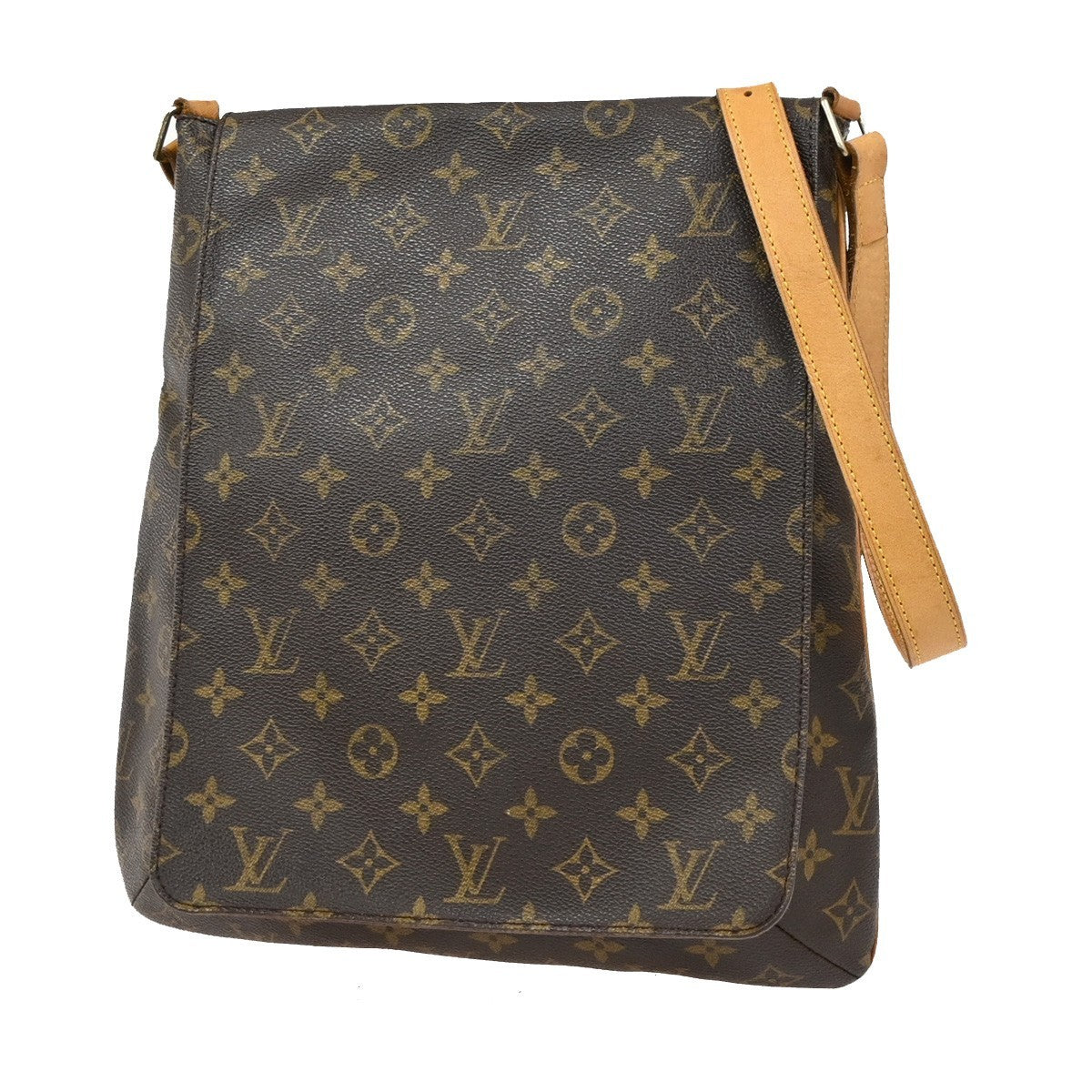 LOUIS VUITTON Musette Shoulder Bag Monogram Leather Brown France M51256 72YJ068