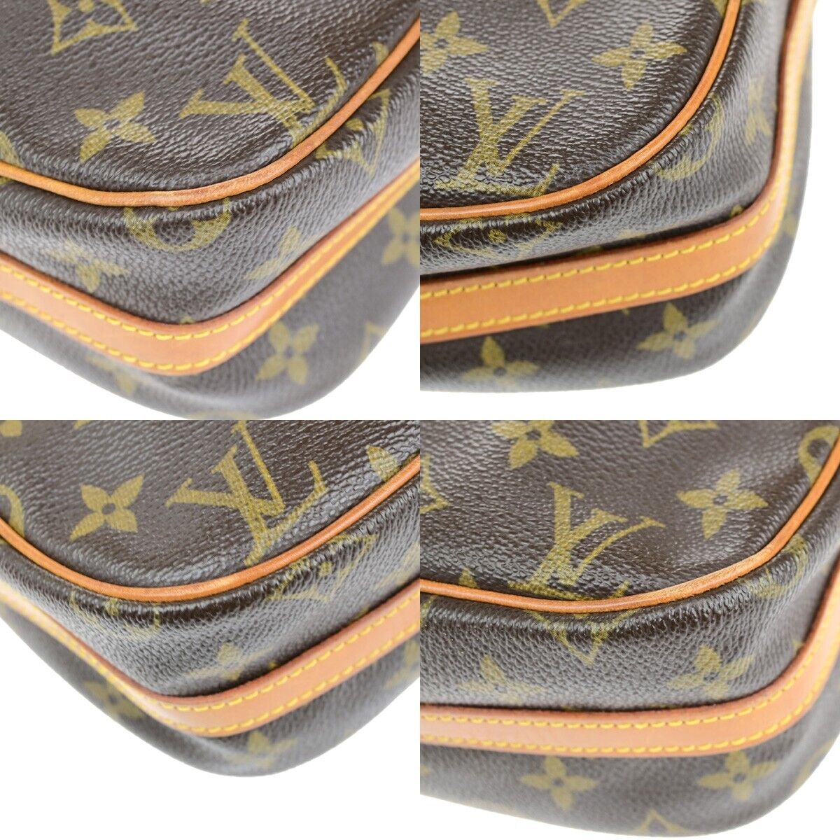 LOUIS VUITTON Senlis Shoulder Bag Monogram Leather Brown France M51222 31ED197
