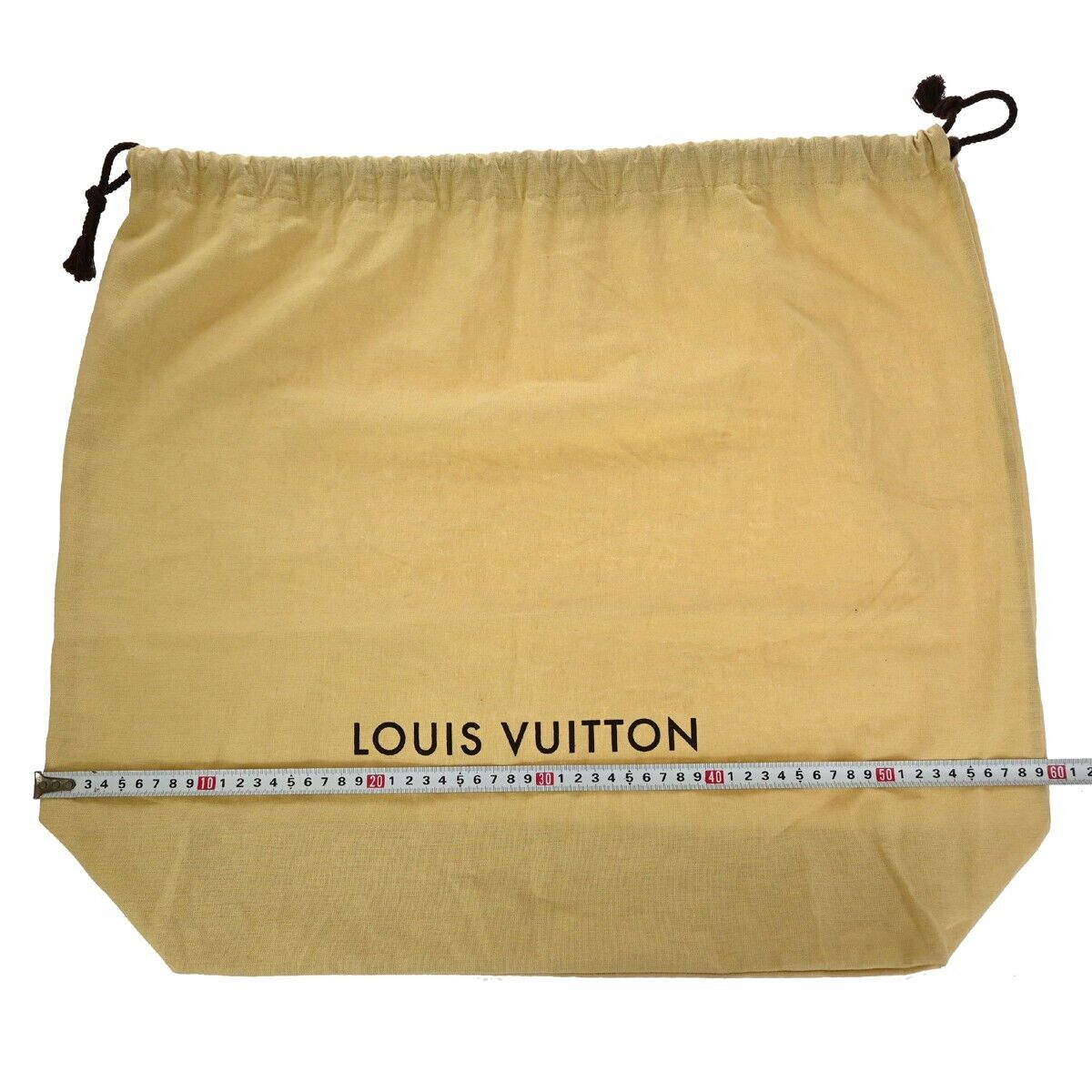 LOUIS VUITTON Logo 10 Set Dust Bag Drawstring Canvas Cotton Beige Brown 09GA871