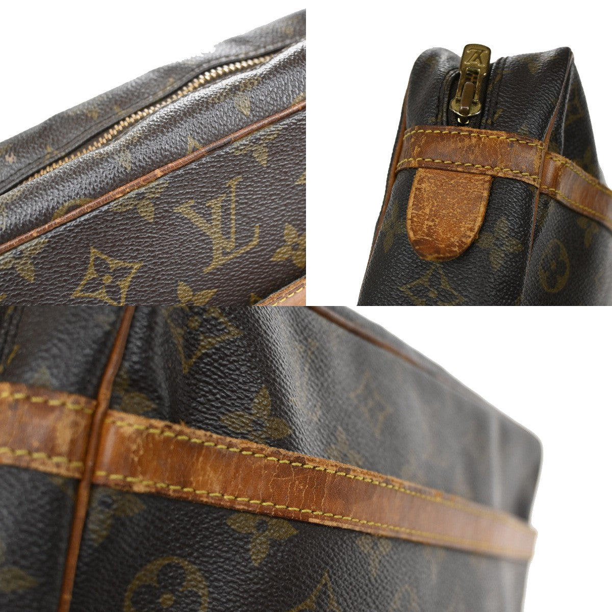 LOUIS VUITTON Compiegne 28 Clutch Hand Bag Monogram Leather Brown M51845 65YH217
