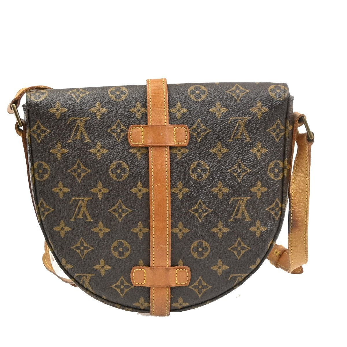 LOUIS VUITTON Chantilly GM Shoulder Bag Monogram Leather Brown M51232 34PA058