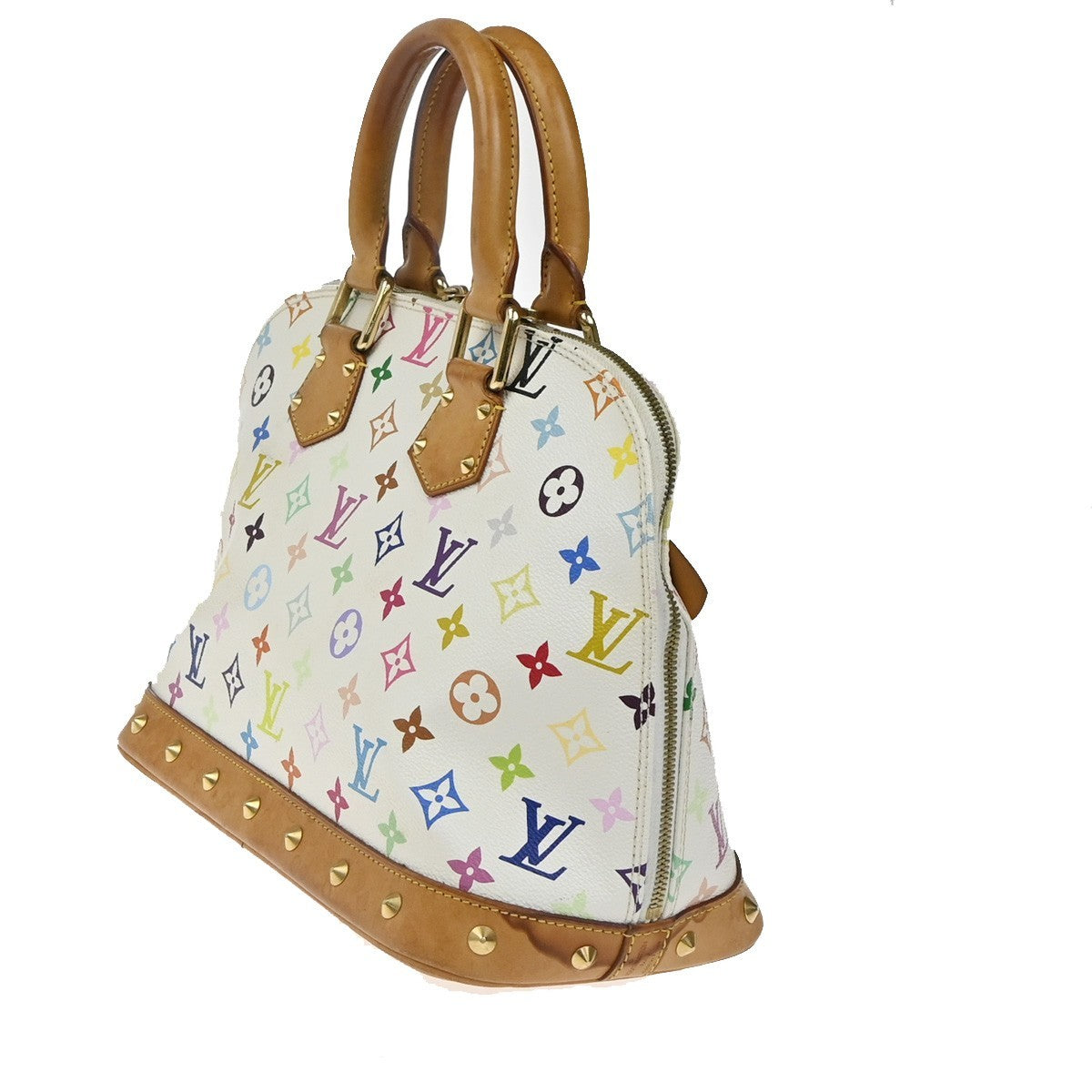 LOUIS VUITTON LV Logo Alma Hand Bag Monogram Multi Color White M92647 55KC788