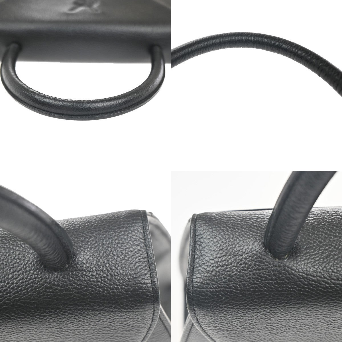 YVES SAINT LAURENT YSL Logo Flap Shoulder Hand Tote Bag Leather Black 71RL883