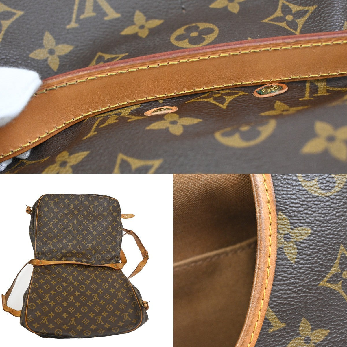 LOUIS VUITTON Saumur 35 Shoulder Bag Monogram Leather BN France M42254 86CA840