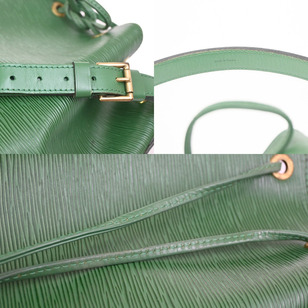 LOUIS VUITTON Petit Noe Drawstring Shoulder Bag Epi Leather Green M44104 88ZA318