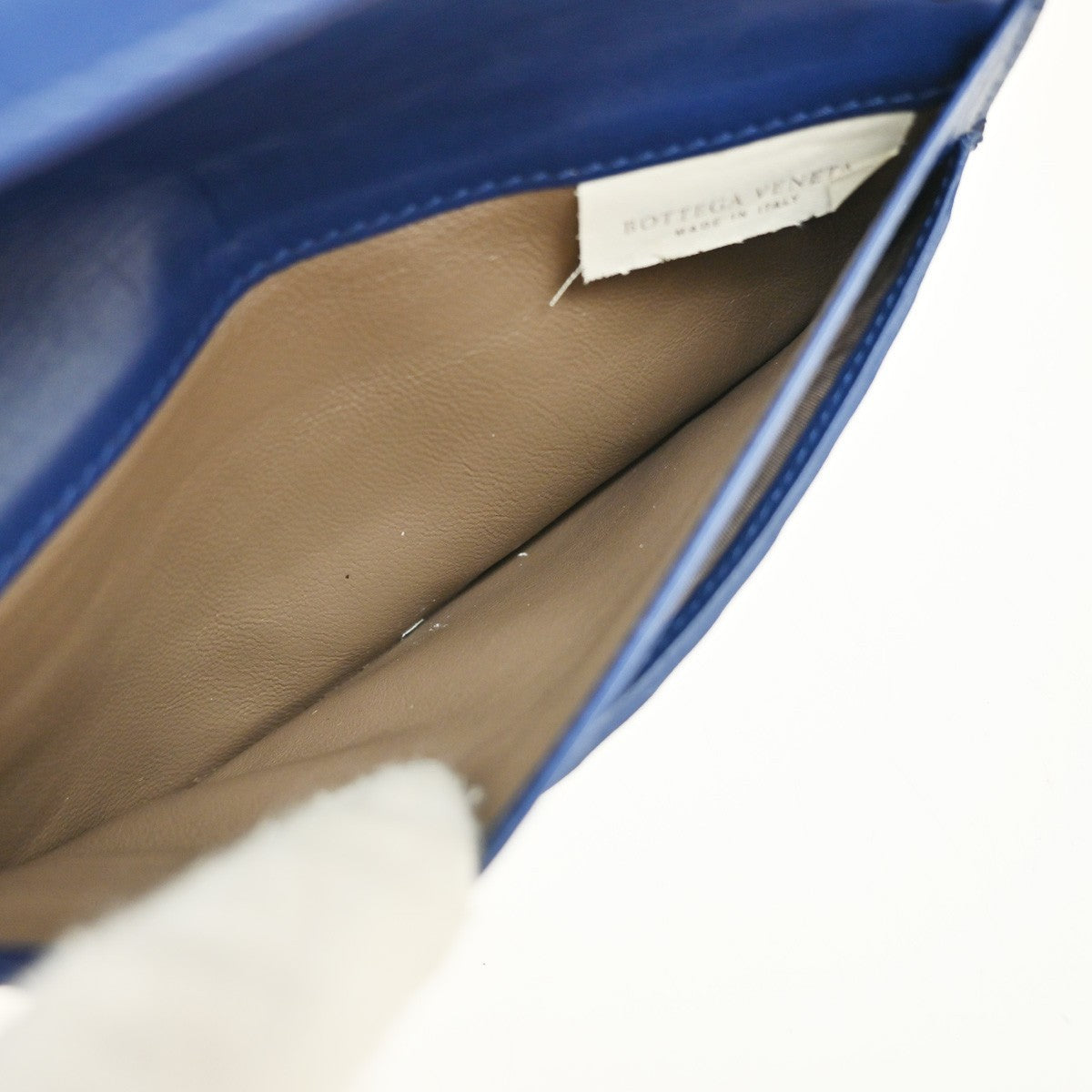BOTTEGA VENETA Logo Intrecciato Long Bifold Wallet Leather Blue SHW 39KB006