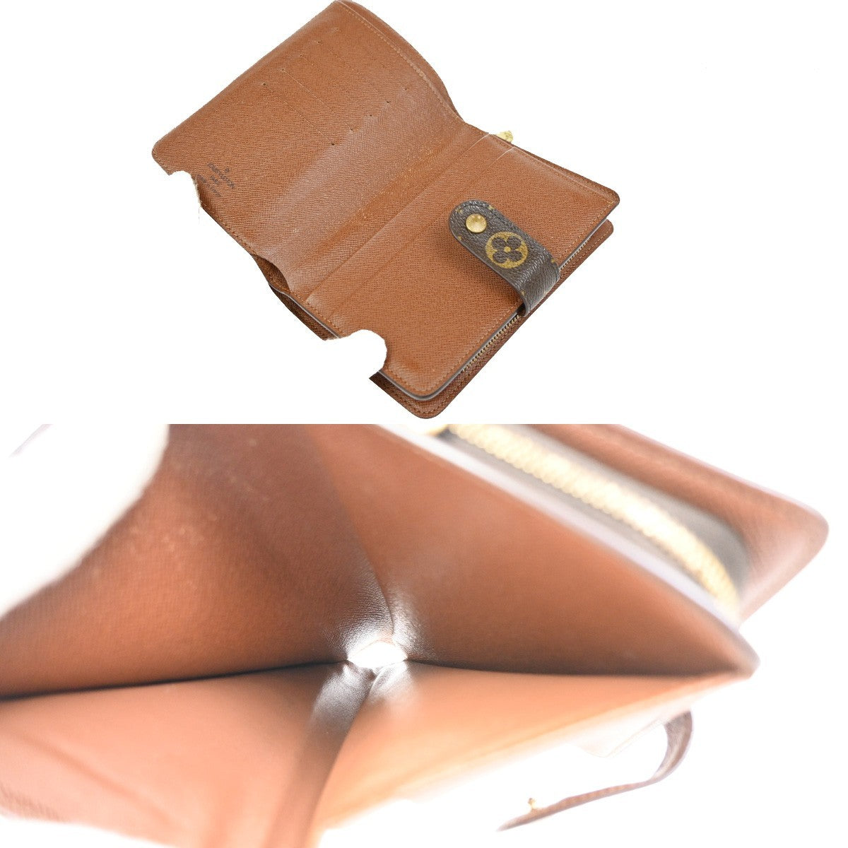 LOUIS VUITTON Porte Papier Zip Bifold Wallet Monogram Leather M61207 62KD008