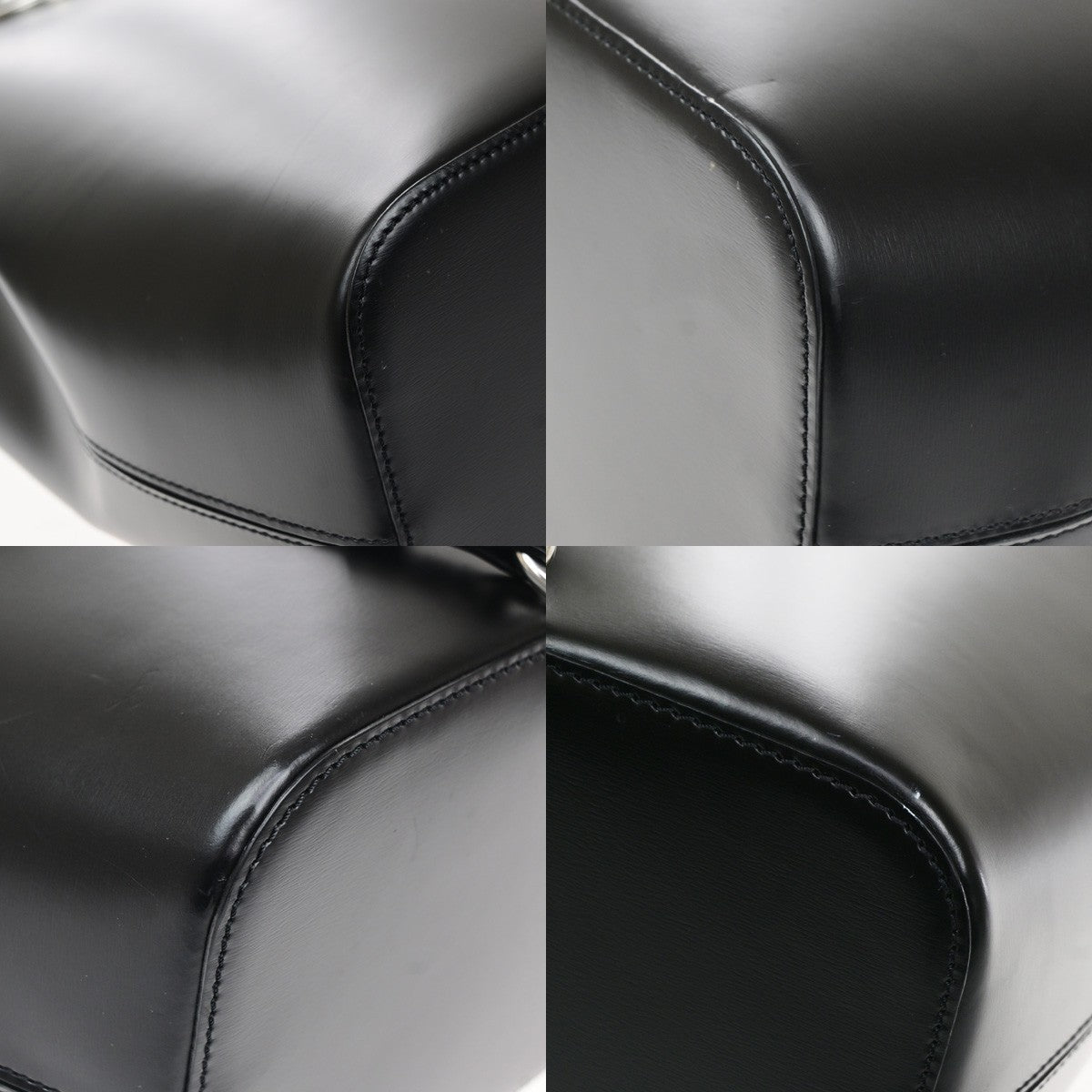 CARTIER Logo Panthere Shoulder Hand Bag Leathe Black France 76CB065