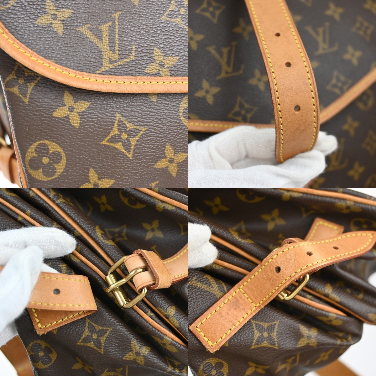 LOUIS VUITTON Saumur 35 Shoulder Bag Monogram Leather BN France M42254 96KC366