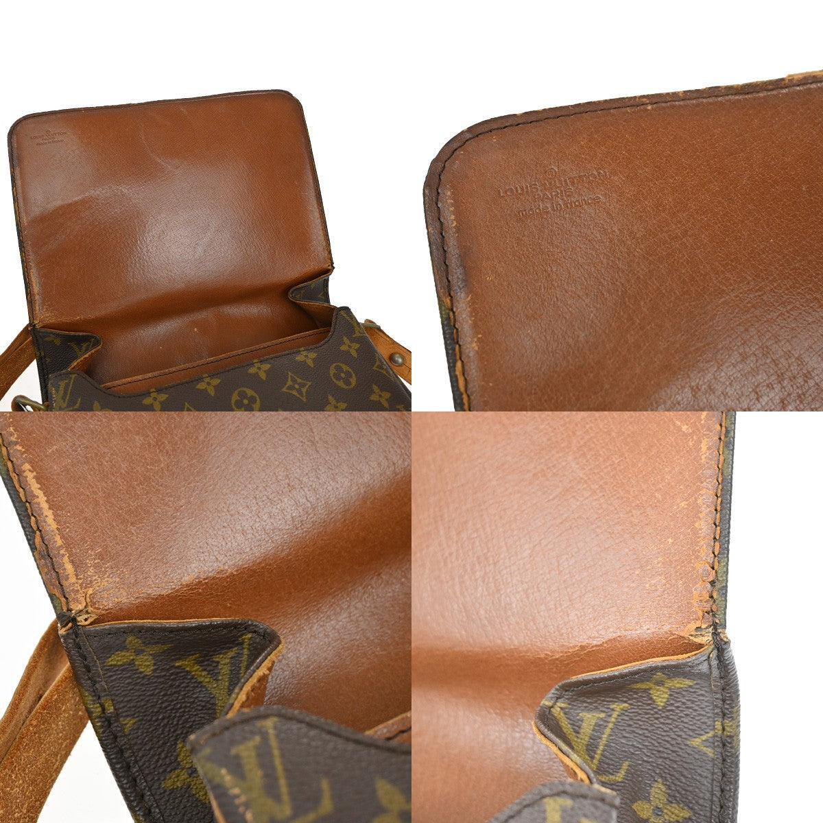 LOUIS VUITTON Cartouchiere GM Shoulder Bag Monogram Leather Brown M51252 34YH191