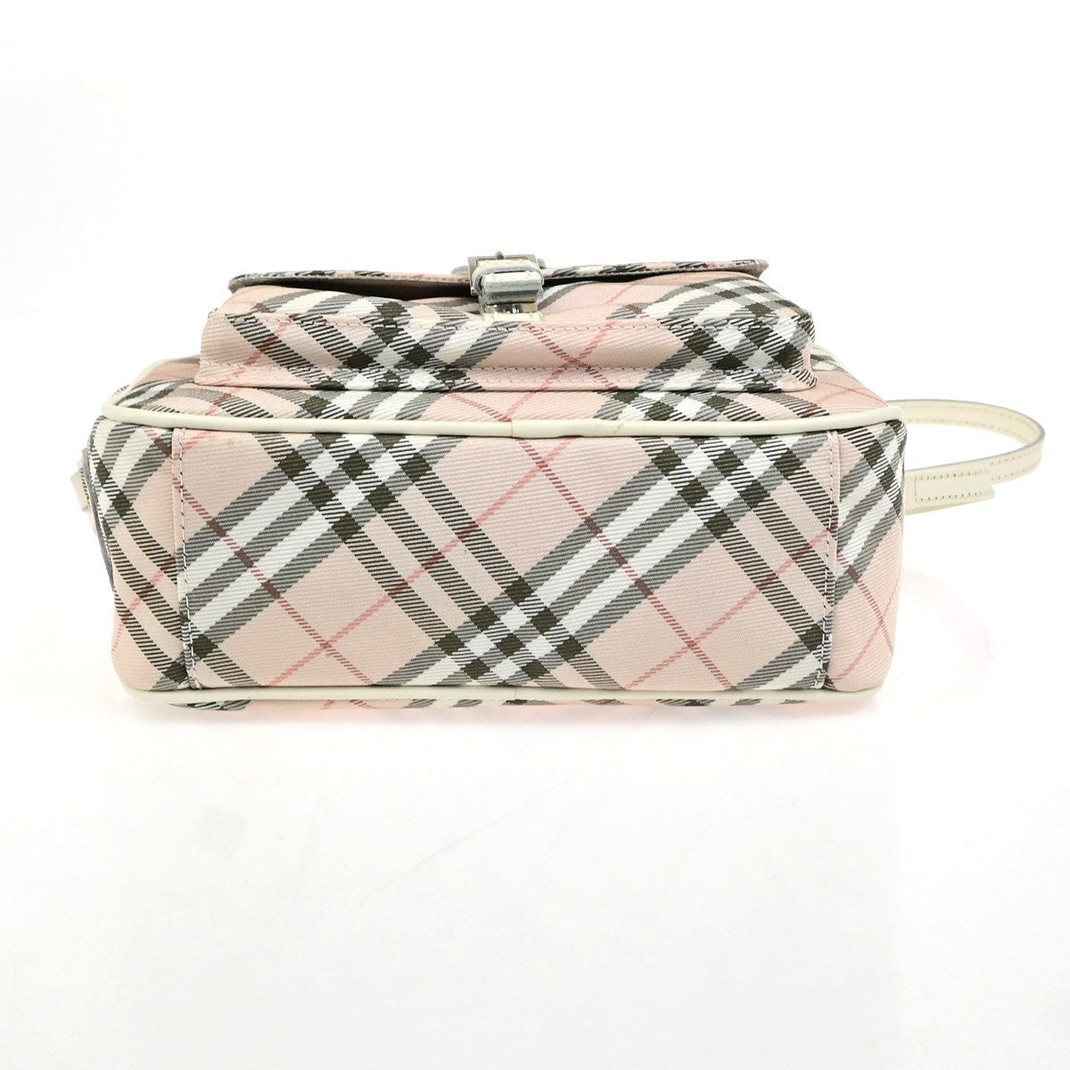 BURBERRY Blue Label Nova Check Shoulder Bag Canvas Leather Pink SHW 69YJ269