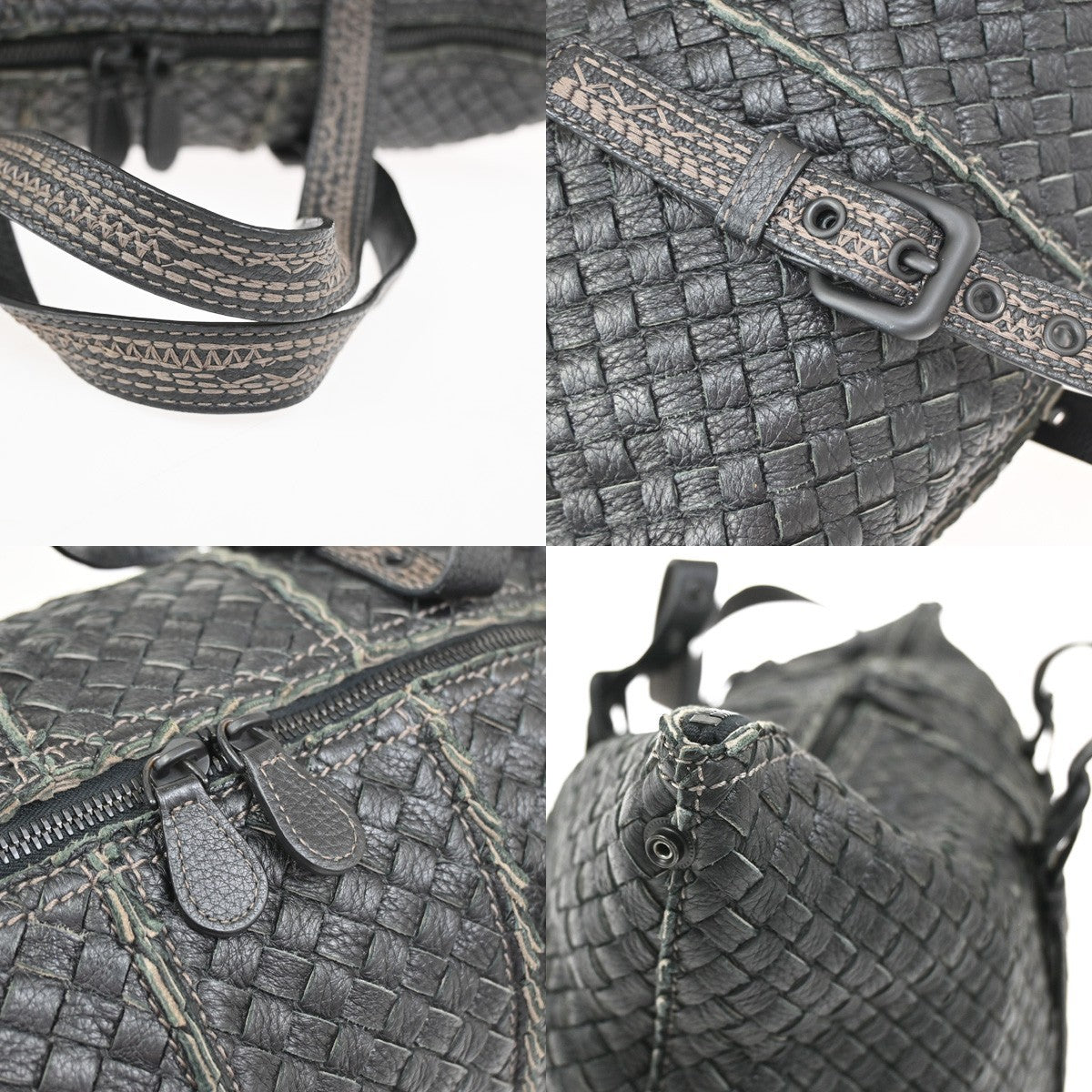 BOTTEGA VENETA Logo Intrecciato Shoulder Bag Vivo Cervo Leather Italy 46YJ055