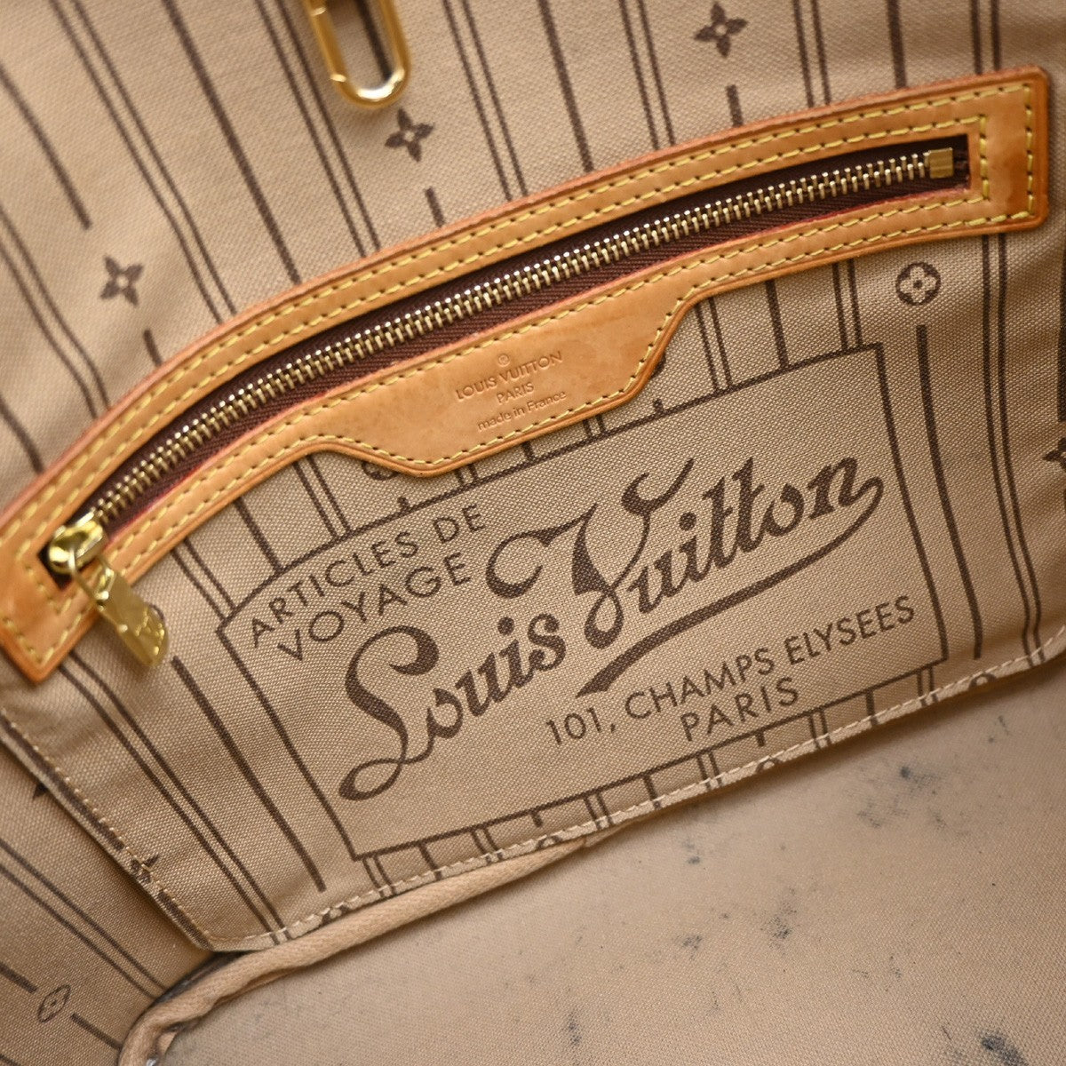 LOUIS VUITTON Neverfull PM Shoulder Tote Bag Monogram Leather BN M40155 97KB302