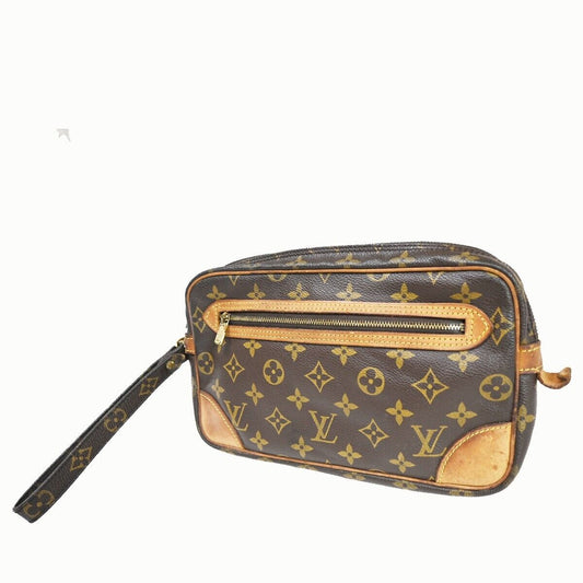 LOUIS VUITTON Marly Dragonne GM Clutch Hand Bag Monogram Brown M51825 36HB862