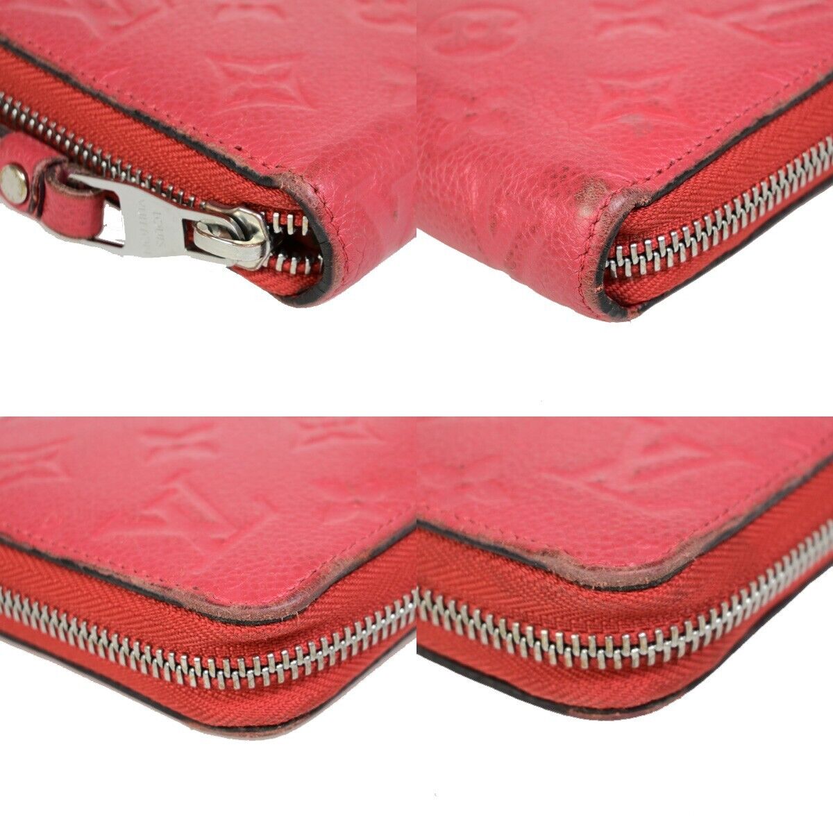 LOUIS VUITTON Long Zippy Wallet Monogram Empreinte Leather Cherry M68571 66EB325