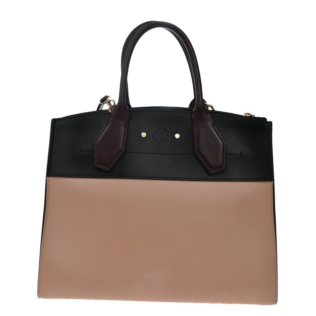 LOUIS VUITTON City Steamer MM Hand Bag Taurillon Leather Pink M42495 49RF720