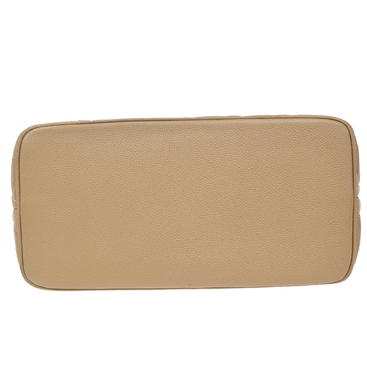 CHANEL Medallion Matelasse Shoulder Bag Grained Calfskin Leather Beige 648RF884