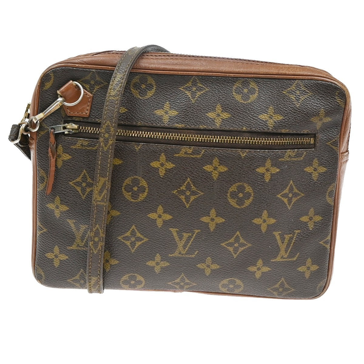 LOUIS VUITTON Pochette Sport Shoulder Bag Monogram Leather Brown France 61KB831