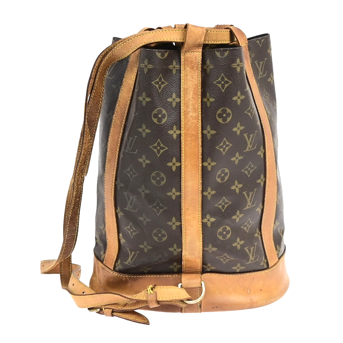 LOUIS VUITTON LV Randonnee PM Shoulder Bag Monogram Leather Brown M42243 32KD115