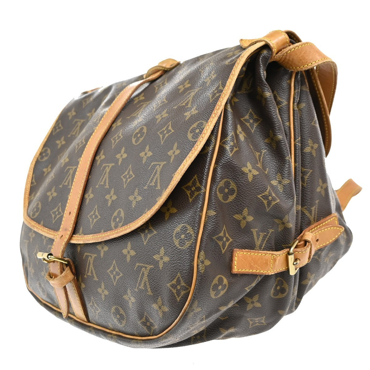LOUIS VUITTON Saumur 35 Shoulder Bag Monogram Leather BN France M42254 82MA432