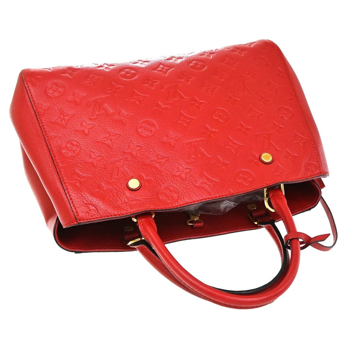 LOUIS VUITTON Montaigne MM Shoulder Bag Monogram Empreinte Red M41194 50TA684