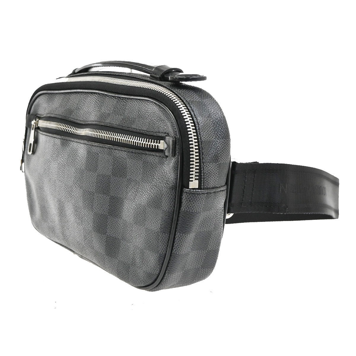 LOUIS VUITTON Ambler Shoulder bag Damier Graphite Leather Black N41289 55TA692