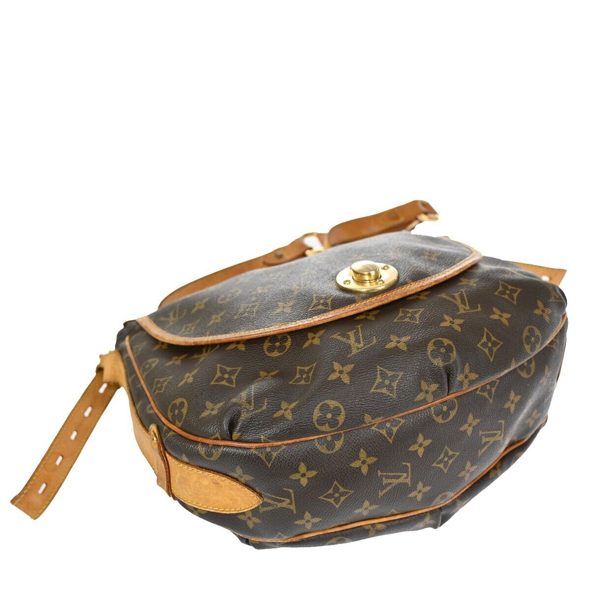 LOUIS VUITTON Tolum GM Shoulder Bag Monogram Leather Brown Spain M40075 80KA559