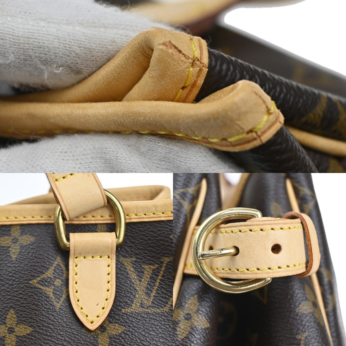 LOUIS VUITTON Batignolles Tote Hand Bag Monogram Leather Brown M51156 17TA054
